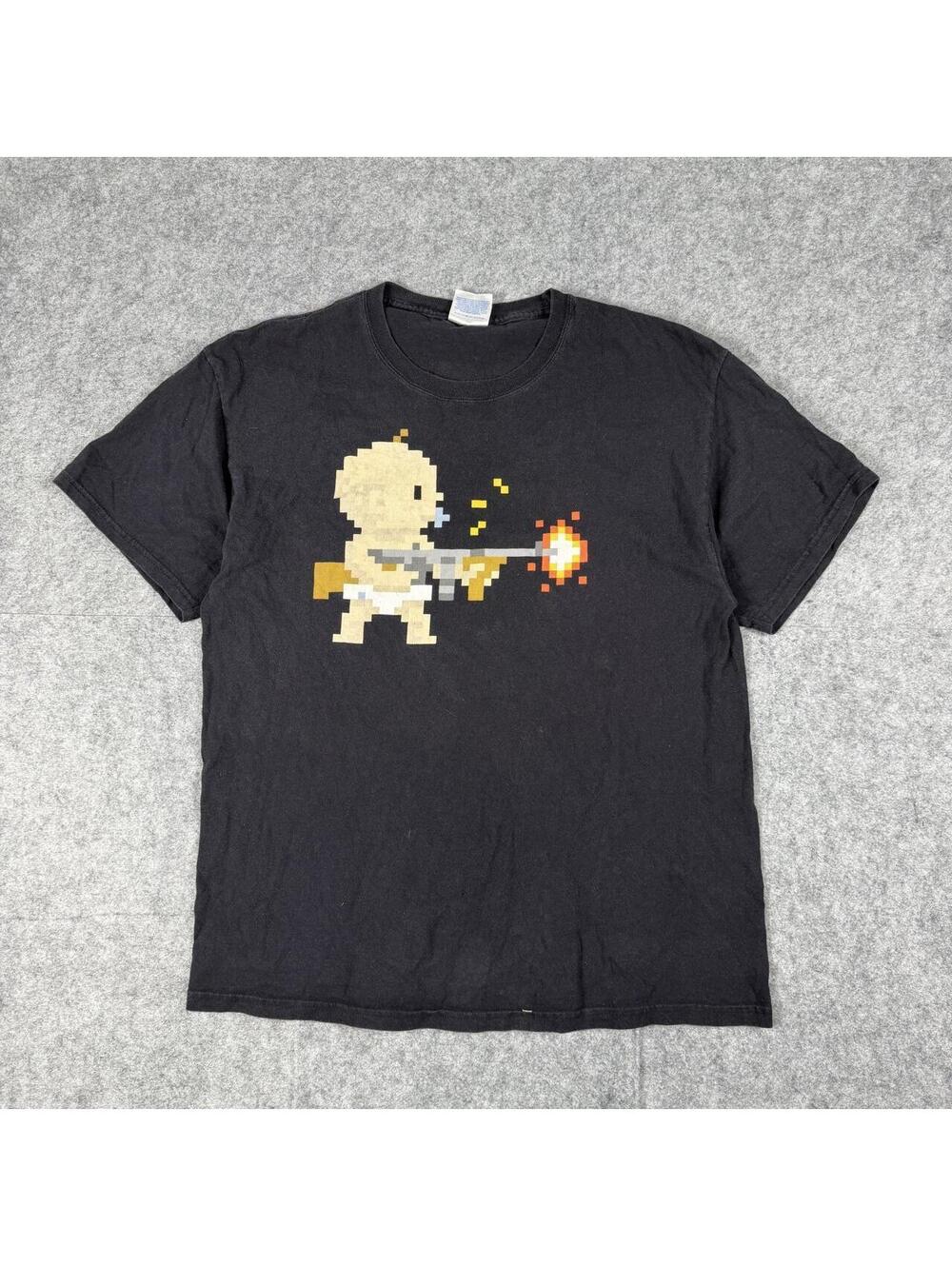 Vintage The Guild 8 Bit Baby TV Show Promo T Shirt Gun Humor Size Large